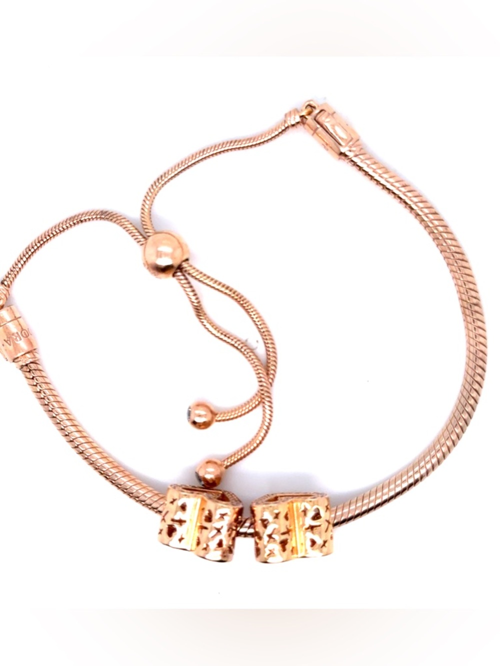 Pandora Rose Gold Heart Charm Bracelet - Picture 3 of 7